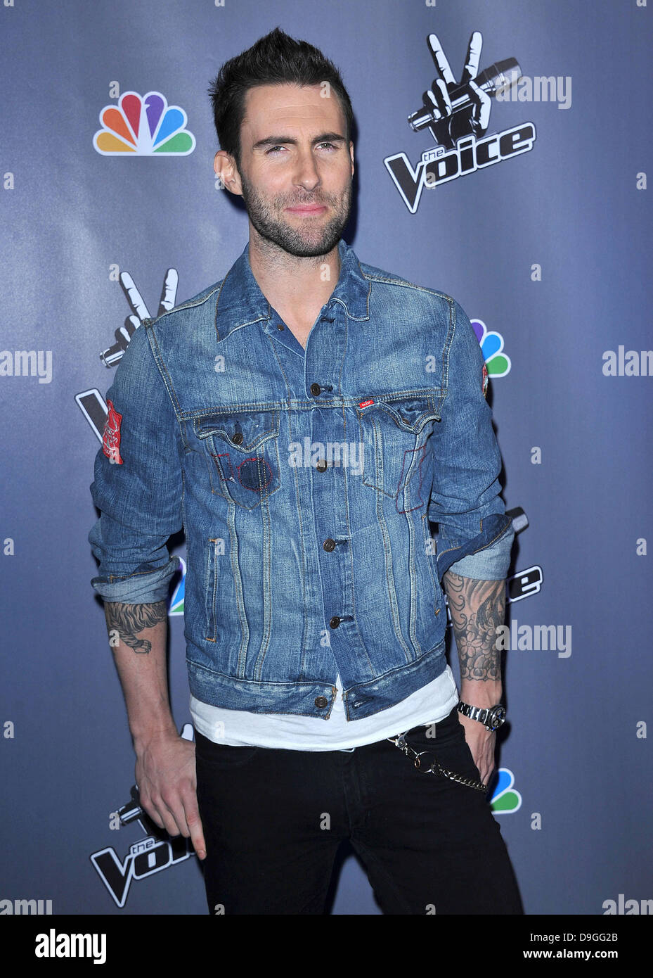 Adam Levine NBC premere giuncata per 'Voce' tenuto presso il centro di La Studios di Los Angeles, California - 15.03.11 Foto Stock