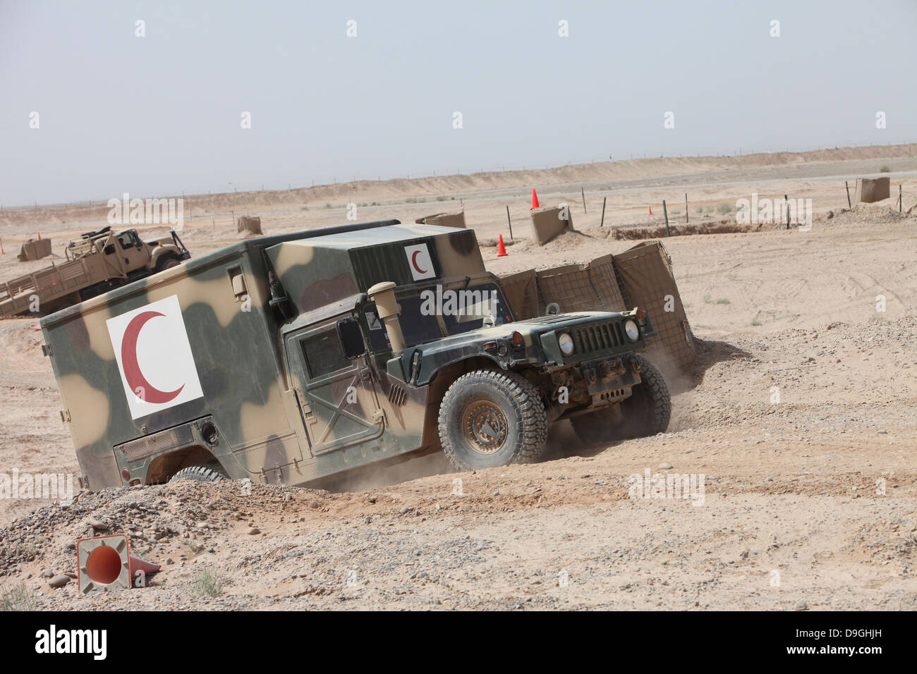 L Esercito nazionale afgano veicolo di combattimento della formazione di Camp Dwyer, Afghanistan. Foto Stock