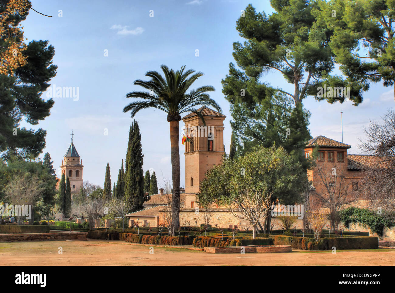Alhambra Palace & Giardini in Grenade, Spagna Foto Stock