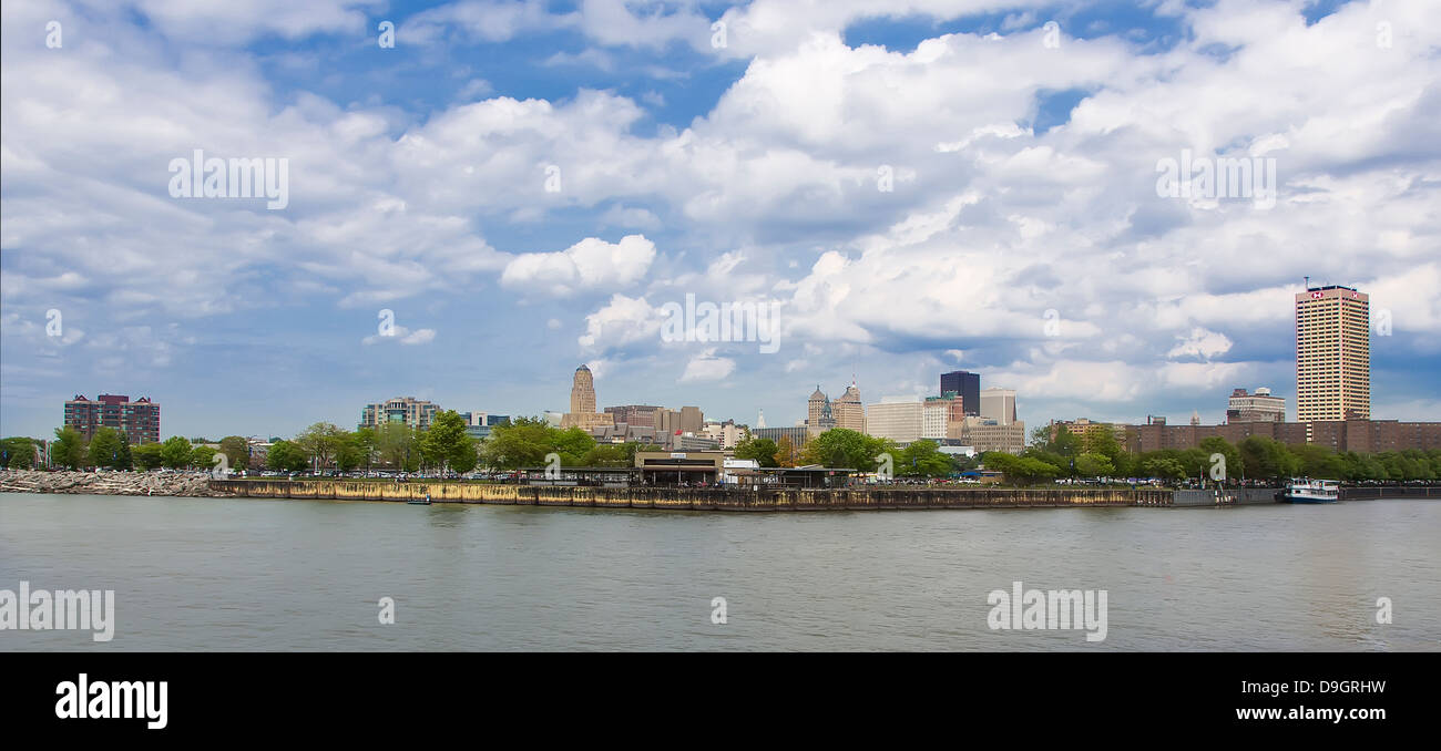 Skyline della città di Buffalo New York Foto Stock