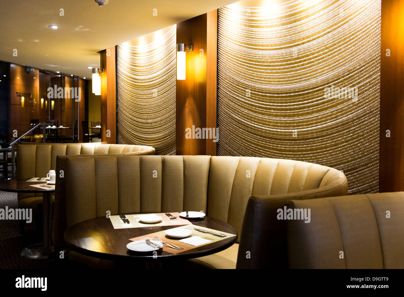 Stand da pranzo in un ristorante Foto Stock