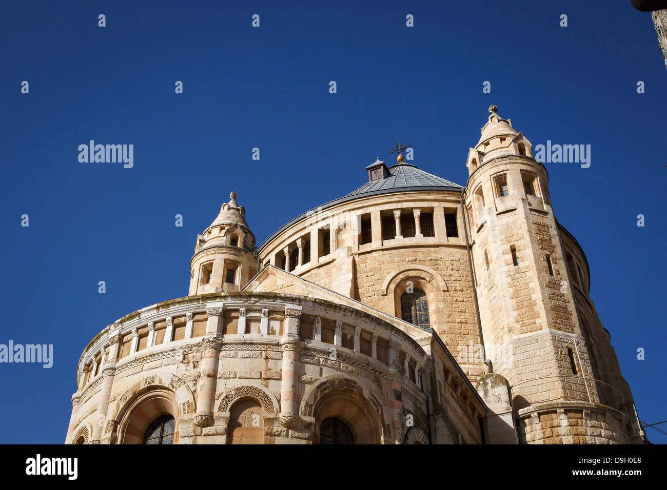 La chiesa della Dormizione sul monte Sion e a Gerusalemme, Israele. Foto Stock