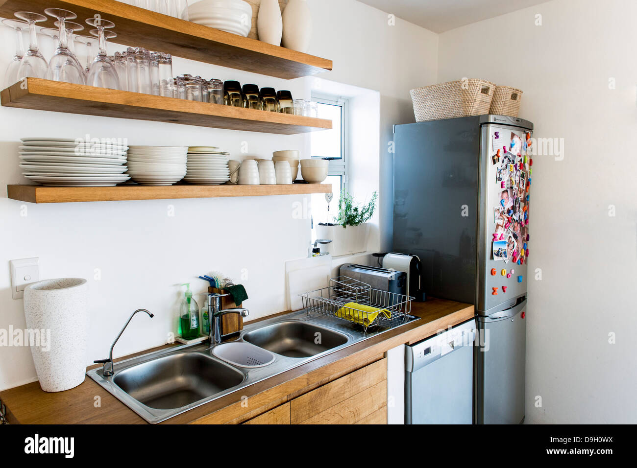Gli interni di una cucina Foto Stock