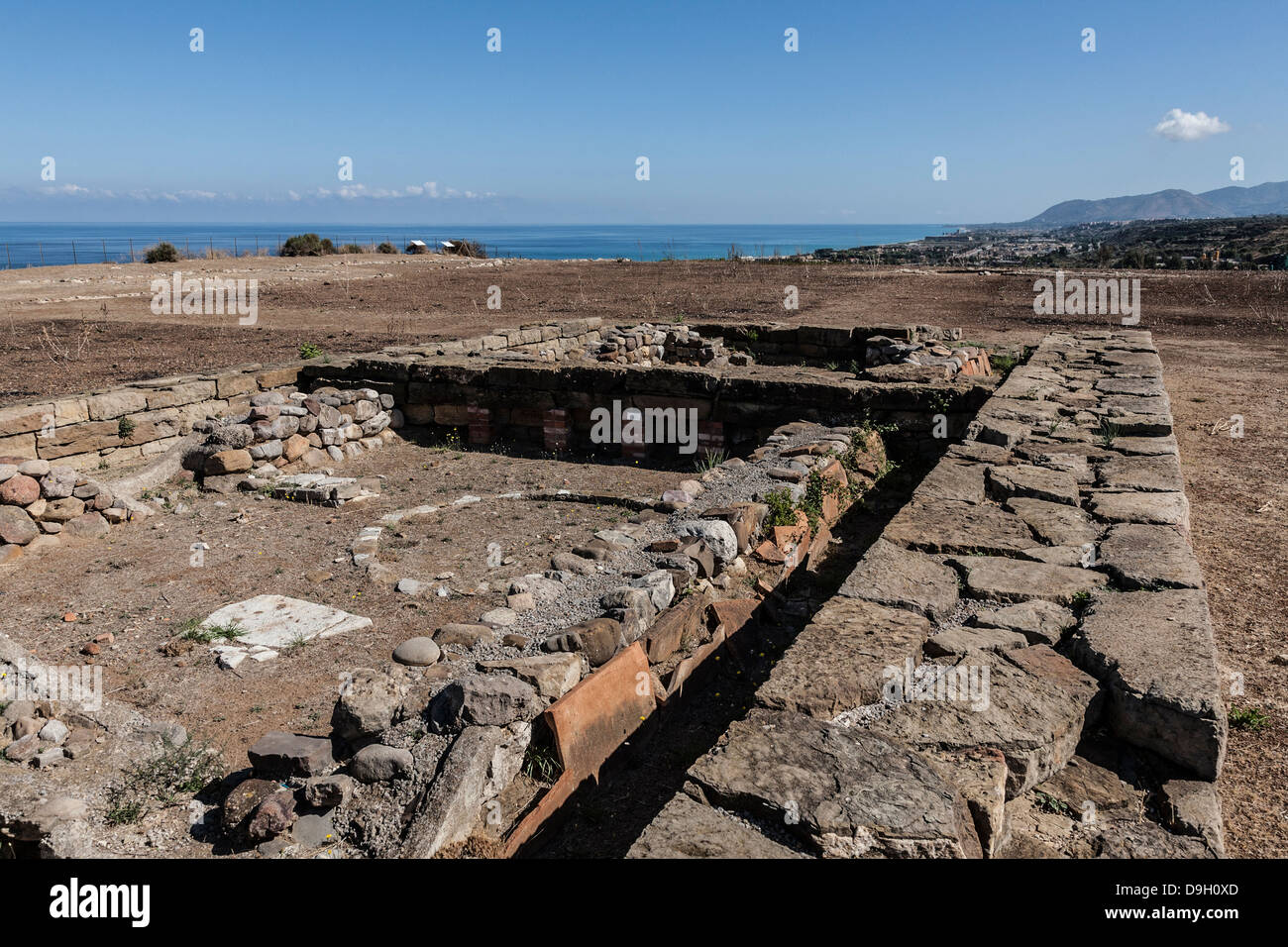 Il Santuario di Atena, scavati i resti di un tempio di Himera, Himera, Sicilia, Italia Foto Stock