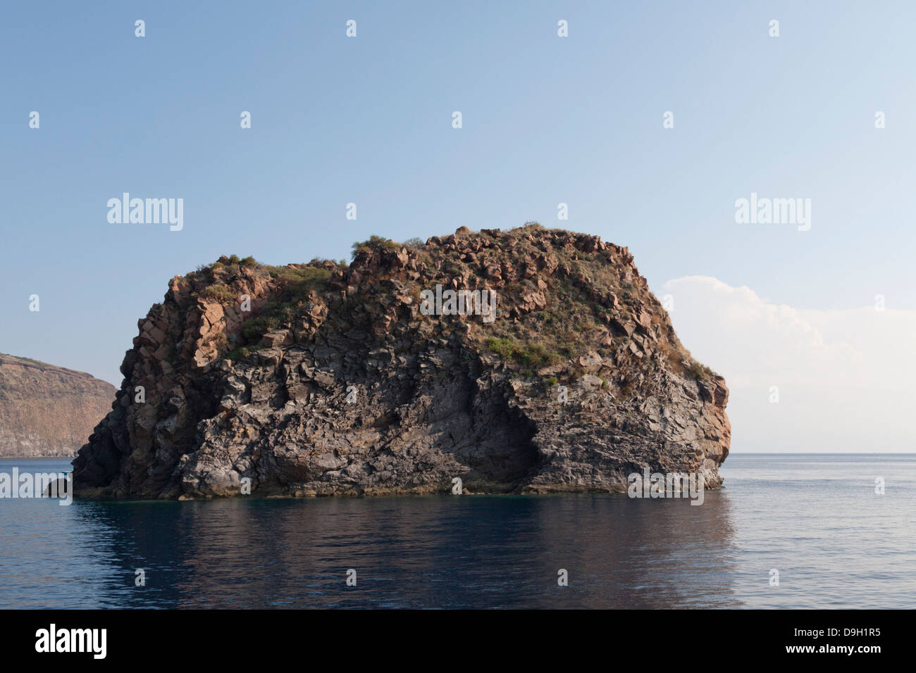 La cosiddetta roccia Lionhead, Vulcano, Isole Eolie, Italia Foto Stock