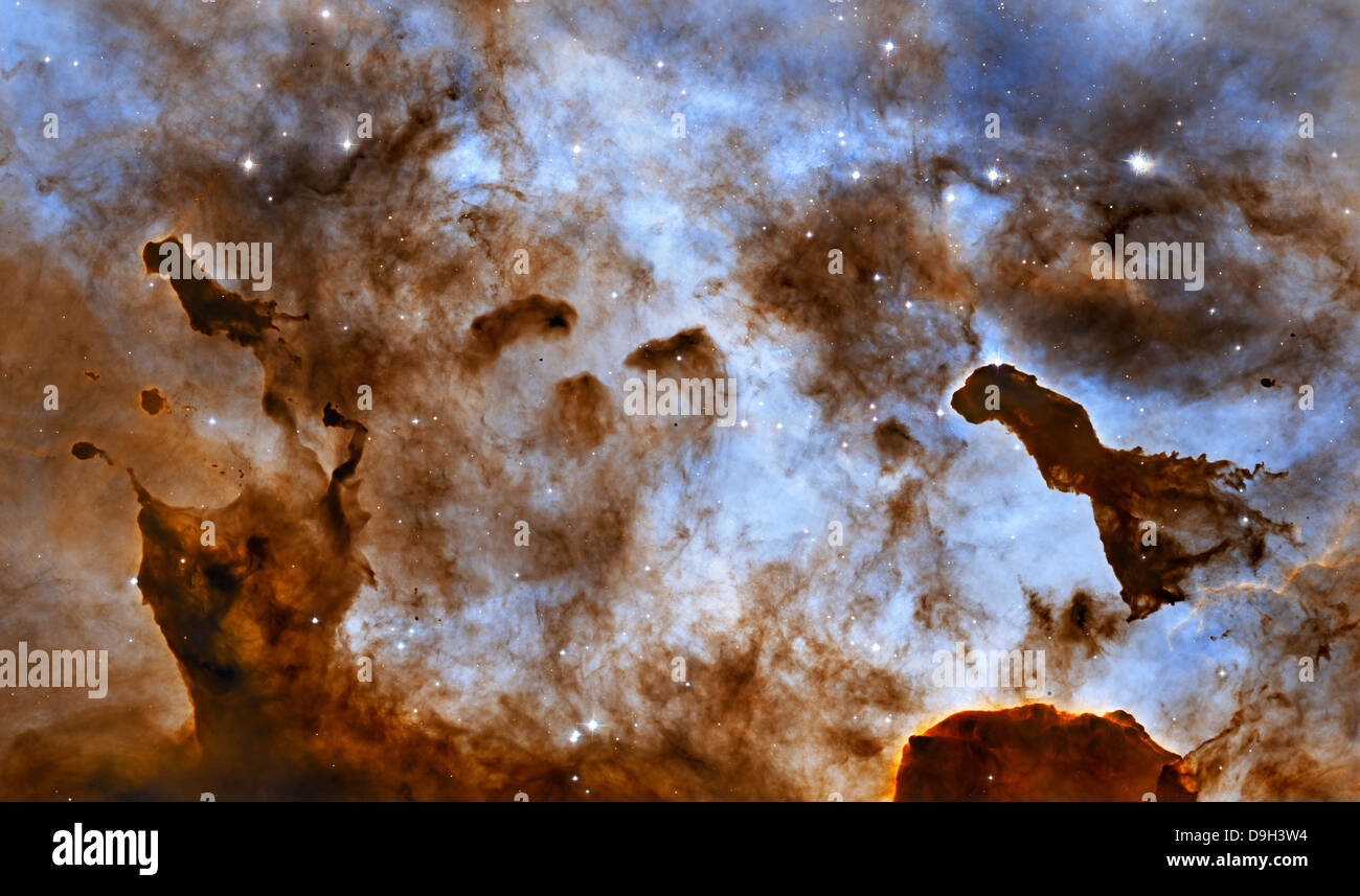 Carina Nebula Star-Forming pilastri. Foto Stock