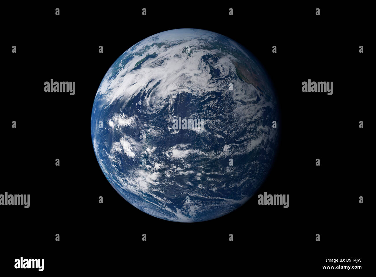 Piena terra centrato sull'Oceano Pacifico. Foto Stock