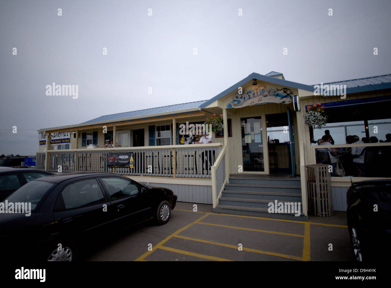 Il Sandbar Il ristorante che si trova a La Pointe-du-Chêne Wharf situato in Shediac, New Brunswick. Foto Stock
