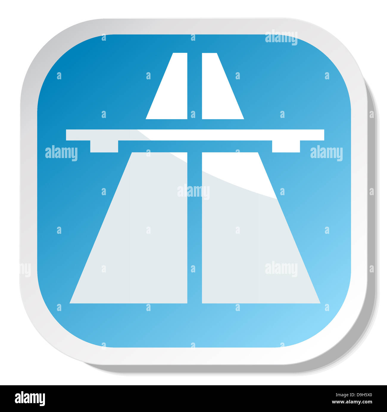 segno della strada principale Foto Stock