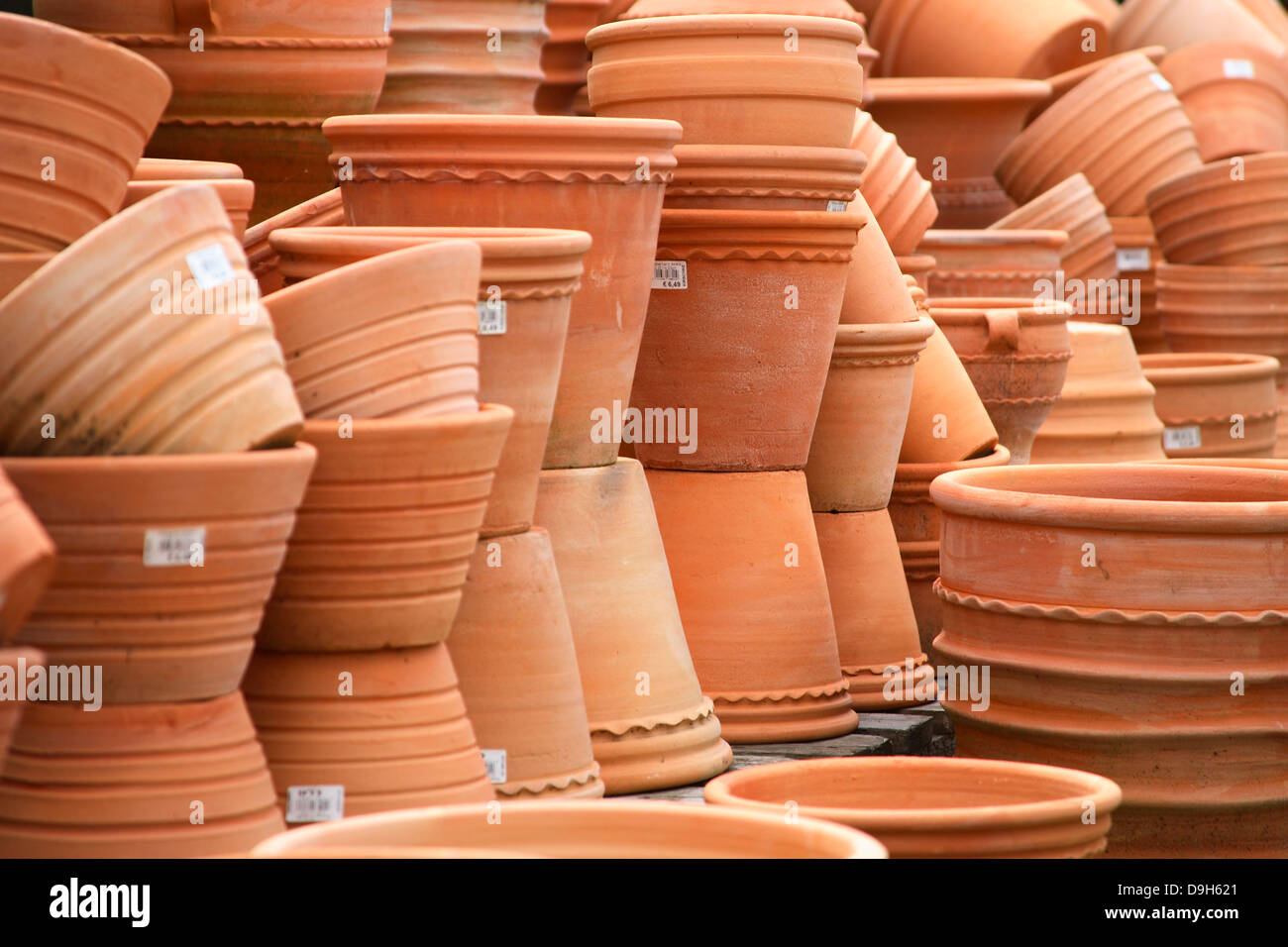 vasi di fiori Foto Stock