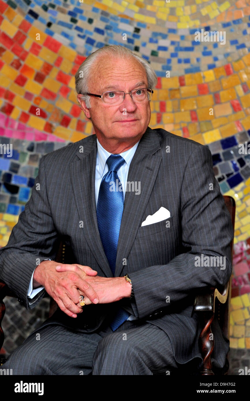 Carl XVI Gustav RE DI SVEZIA, serce, fundacja King Carl 16 Gustavo di Svezia, Carl XVI Gustaf, Carl Gustaf Folke Hubertus Foto Stock