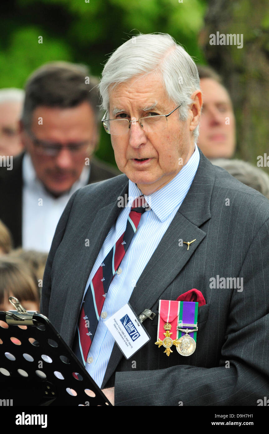 Gruppo capitano Patrick Tootal OBE DL RAF, deputy lieutenant del Kent, al Kings Hill, Kent, ex West Malling Airfield Foto Stock