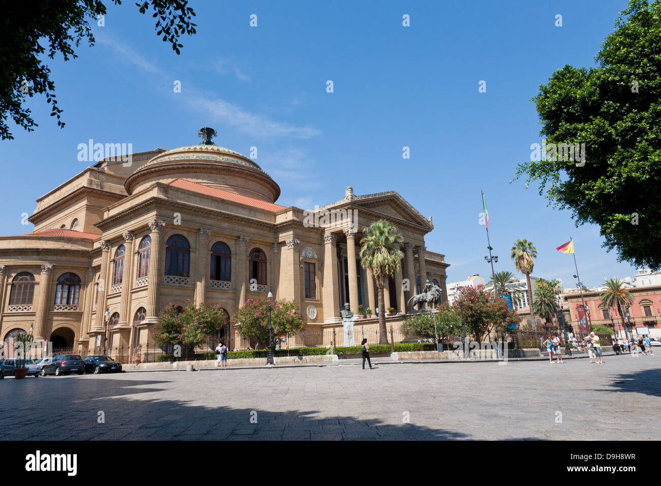 Teatro Massimo, Opera House, Palermo, Sicilia, Italia Foto Stock