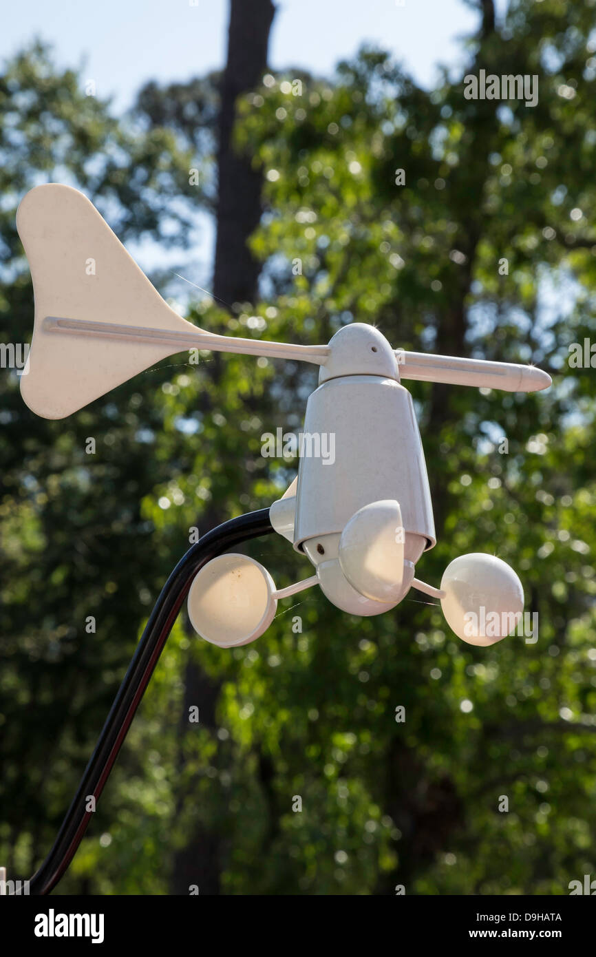 Anemometro Banderuola, la velocità e la direzione del vento strumento, STATI UNITI D'AMERICA Foto Stock