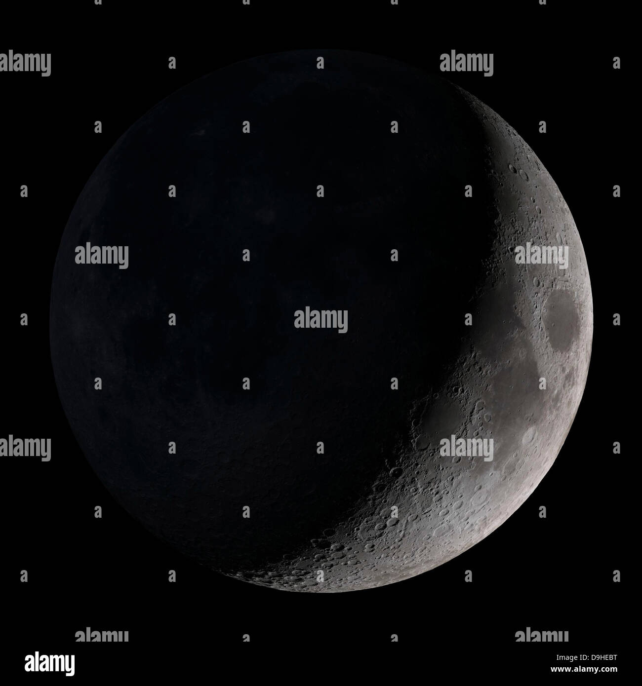 Luna crescente. Foto Stock