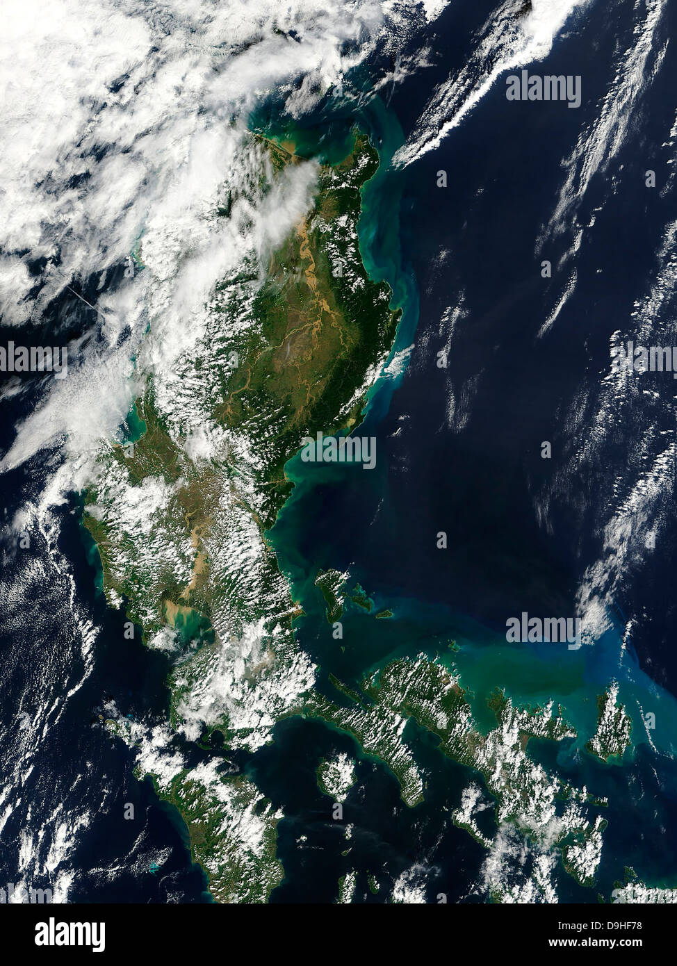 Immagine satellitare della isola filippina di Luzon. Foto Stock