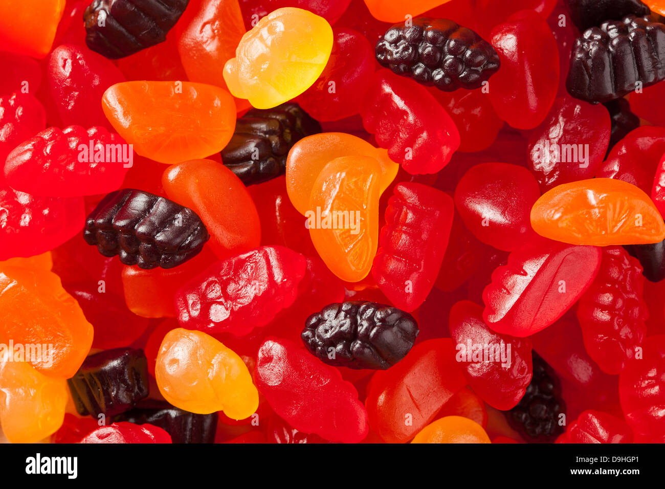 Gustosa frutta organico gommoso di spuntini per bambini Foto Stock