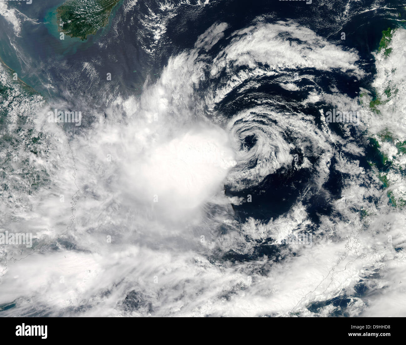 5 Ottobre 2012 - Il tifone Gaemi sul Mare della Cina del Sud. Foto Stock