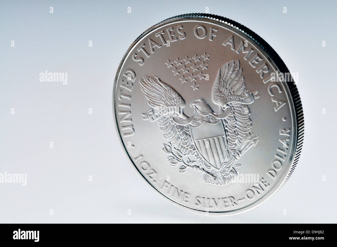 Moneta d'argento - 1 oncia troy. American Eagle - $1 Foto Stock