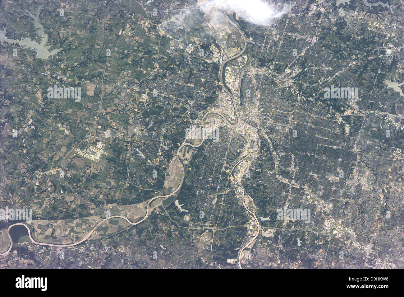 Giugno 17, 2001 - vista satellitare di Kansas City, Missouri. Foto Stock