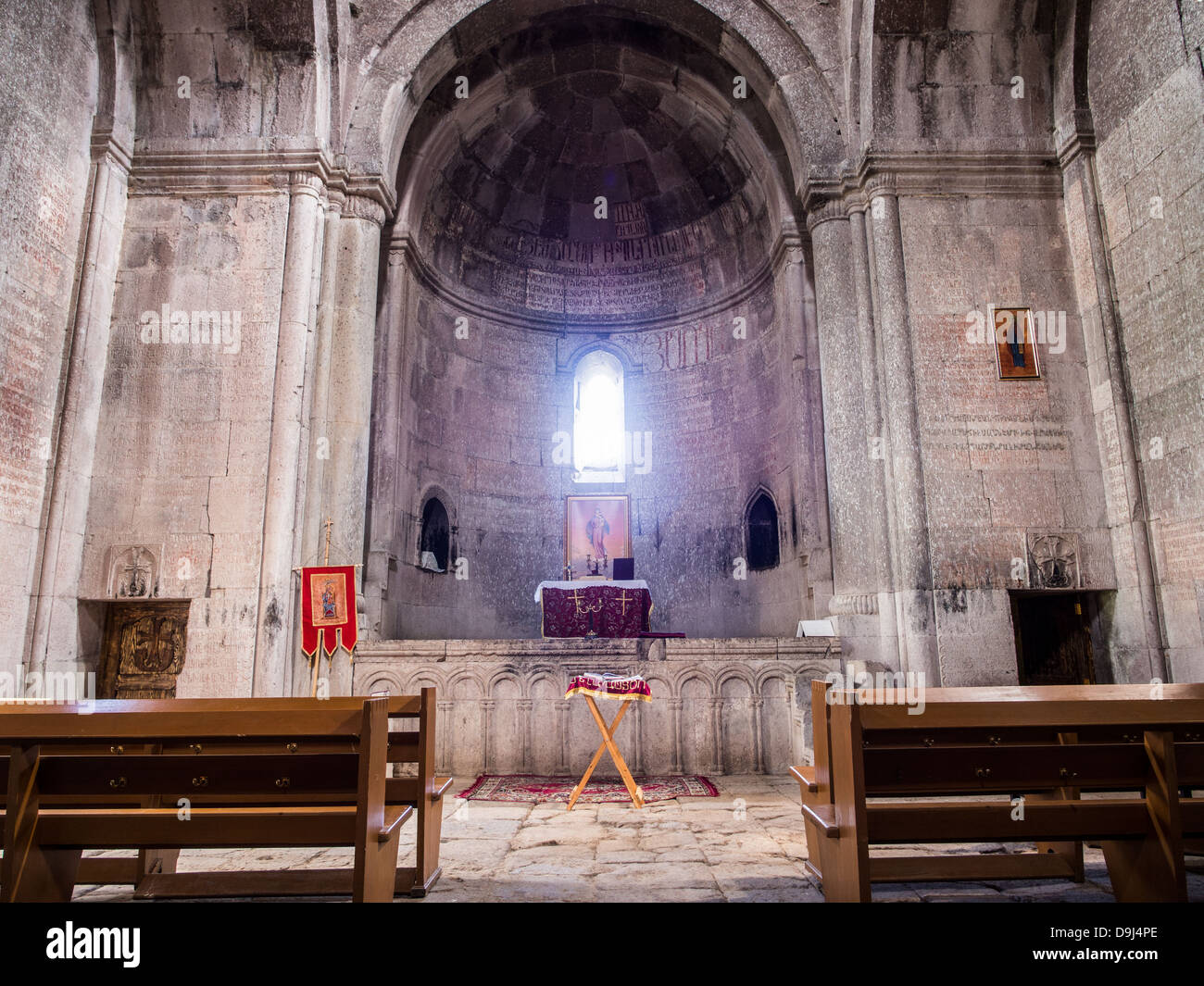 Altare del monastero Goshavank in Gosh, Armenia. Foto Stock
