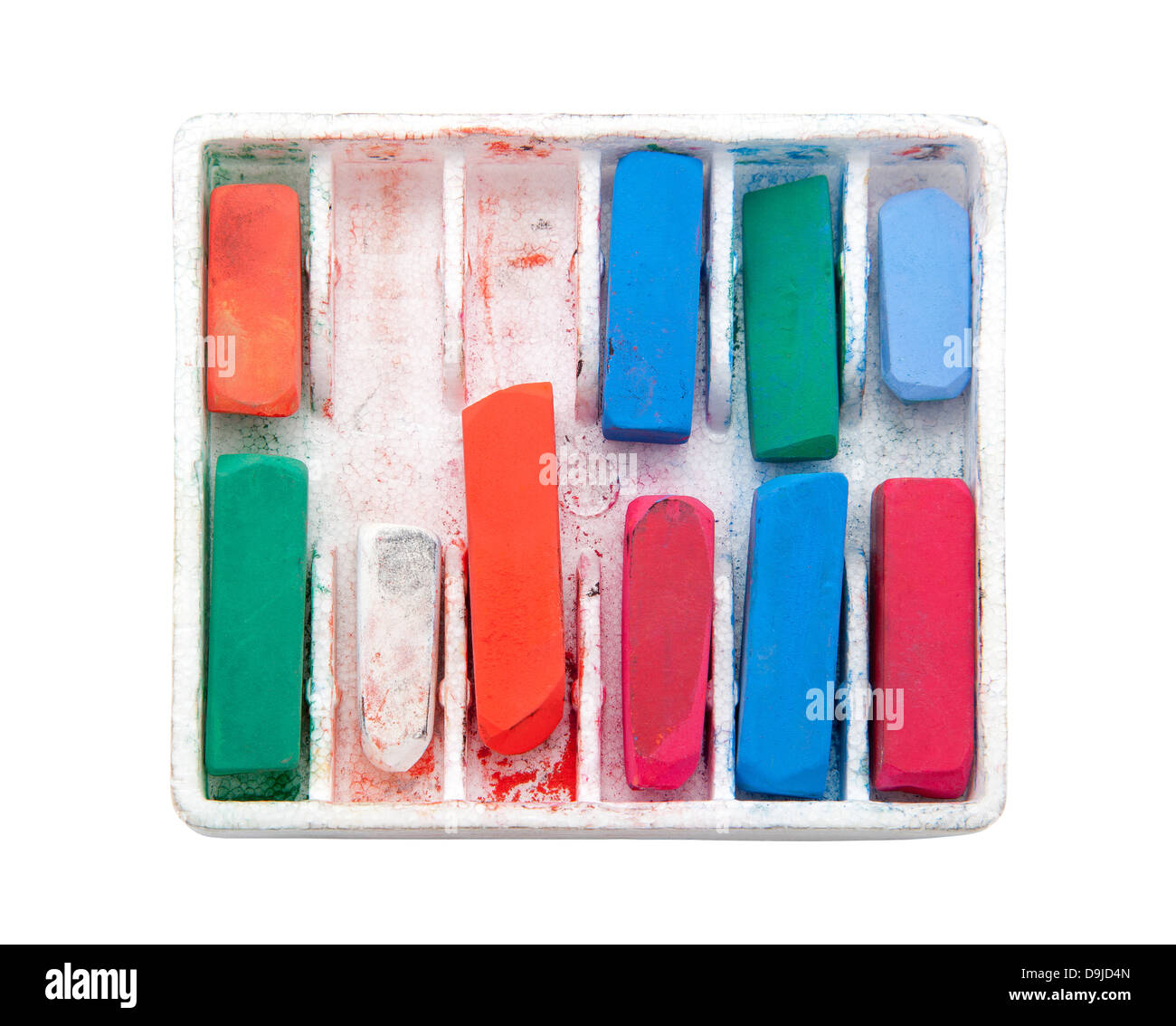 Pastello colorato bastoni con tracciato di ritaglio Foto Stock