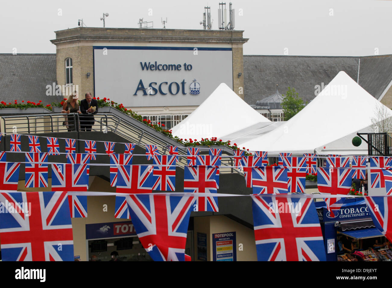 Ascot Berkshire, Regno Unito. Xx Giugno 2013. Unione Jack a Royal Ascot. Credito: Lajos-Eric Balogh/turfstock.com/dpa/Alamy Live News Foto Stock