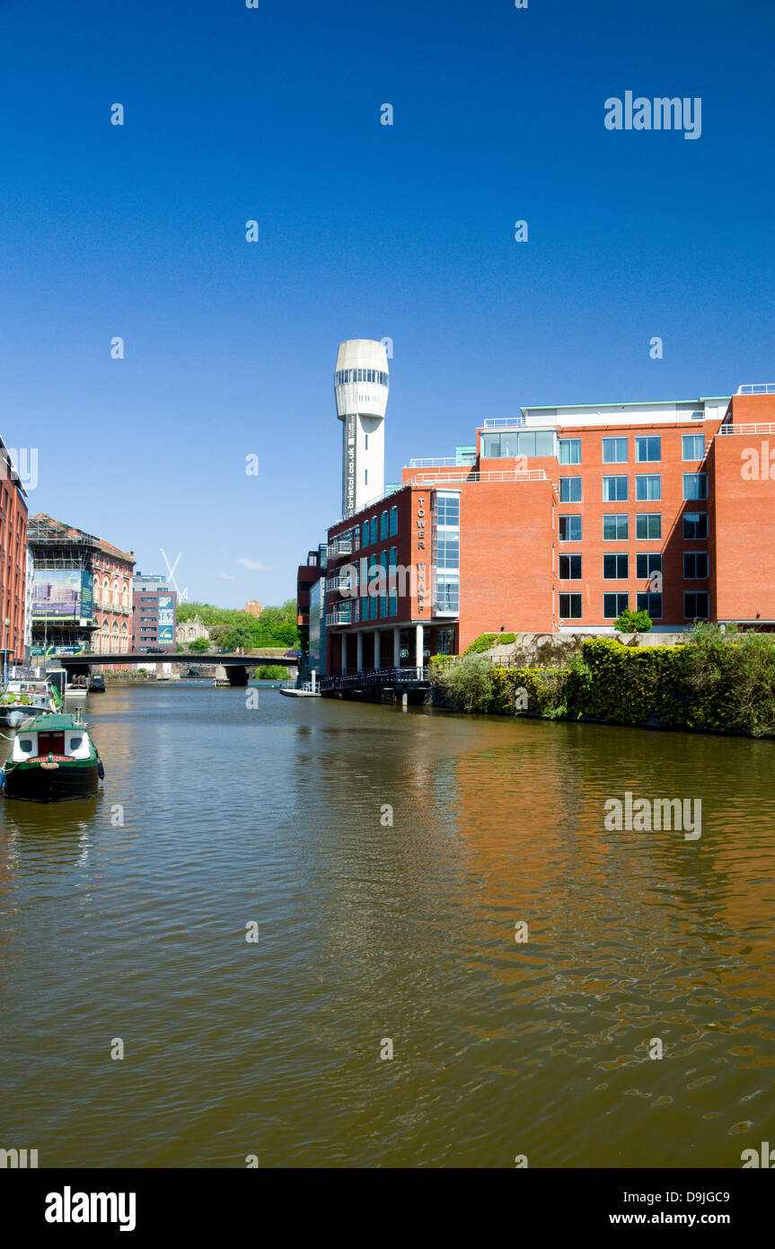 Temple Quay e del fiume Avon, bristol, inghilterra. Foto Stock
