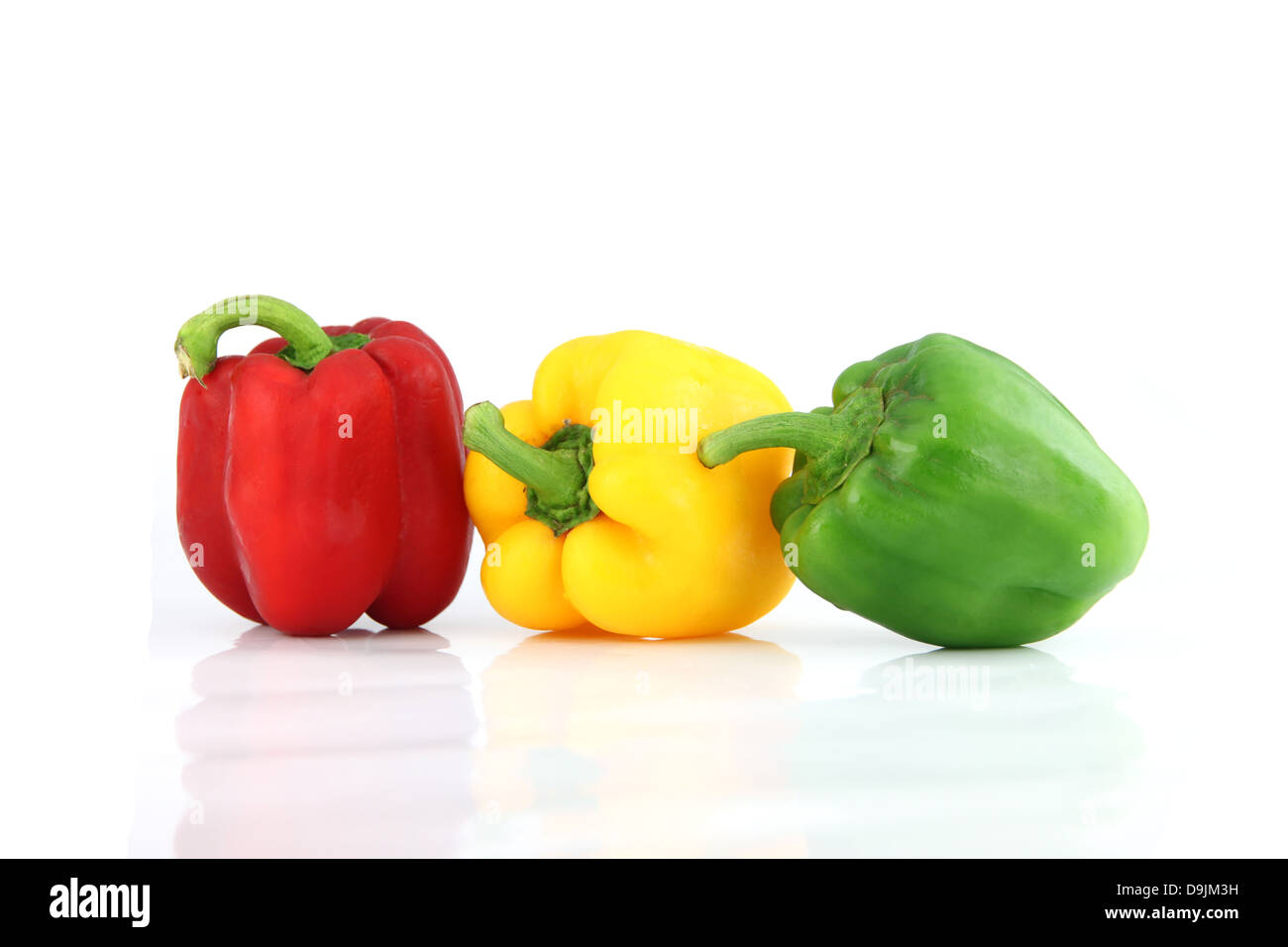 Tre azione del peperone e il peperone sono ad alto valore nutrizionale. Foto Stock