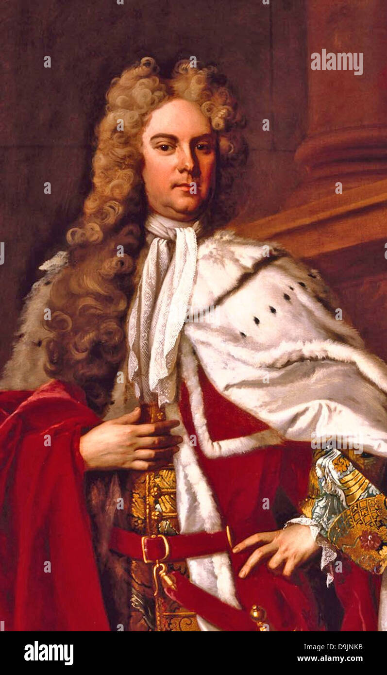 JAMES BRYDGES, primo duca di Chandos (1673-1744) parlamentare inglese dipinta da Michael Dahl circa 1720 Foto Stock