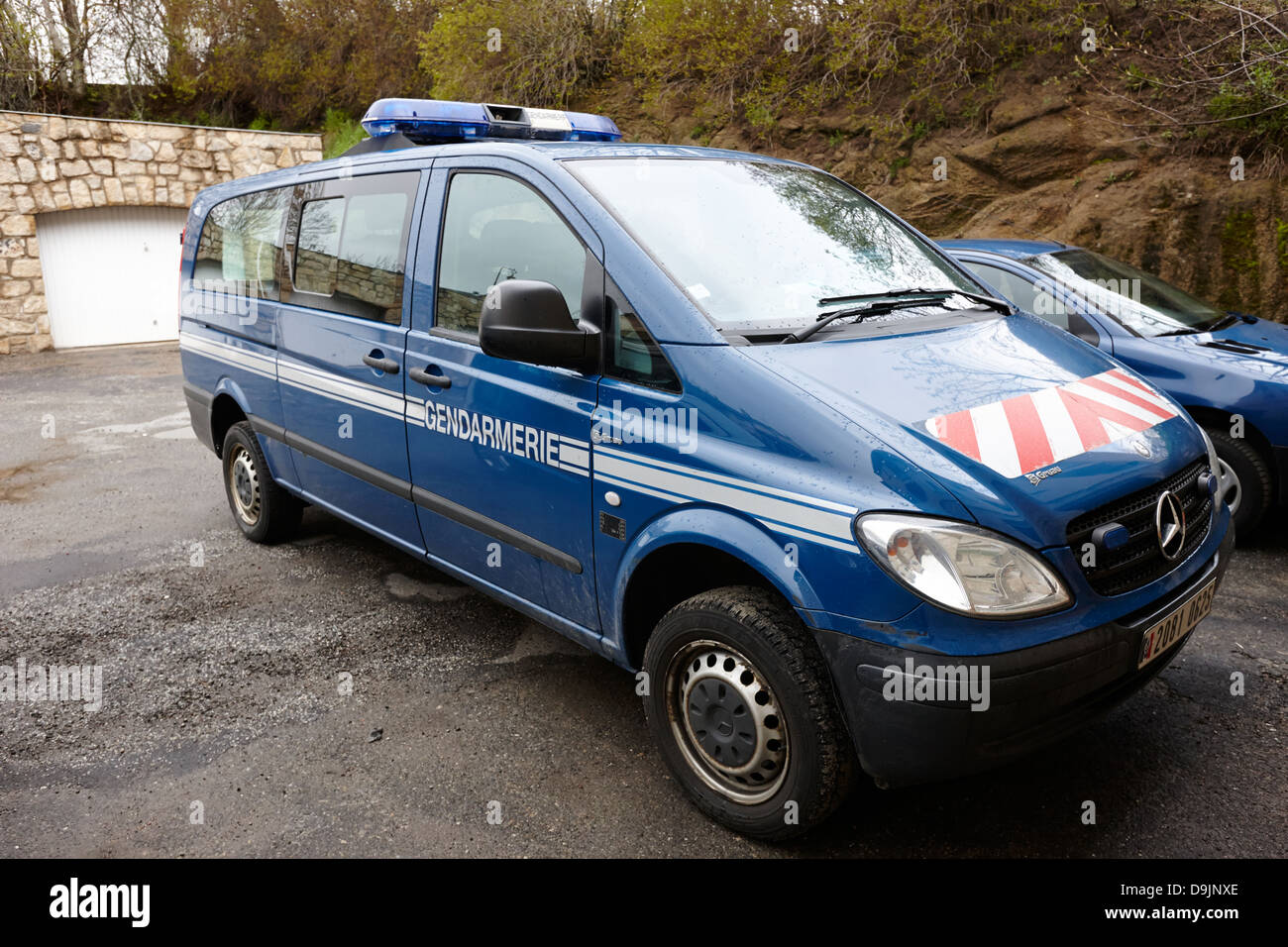 Gendarmerie nationale polizia van veicolo mont-louis pyrenees-orientales francia Foto Stock