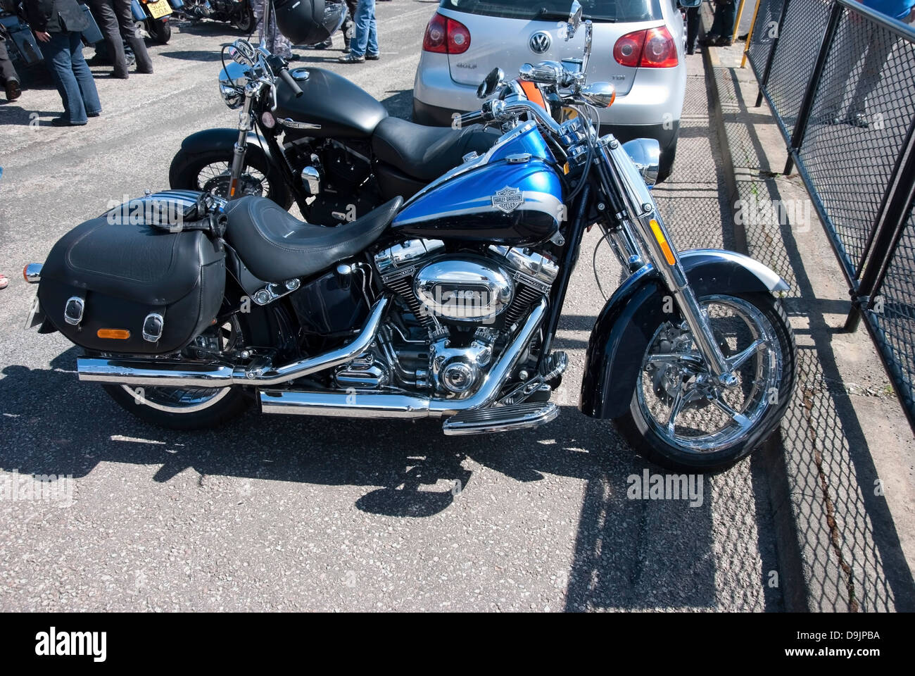 Blue Harley Davidson Screamin Eagle 110 motociclo Foto Stock