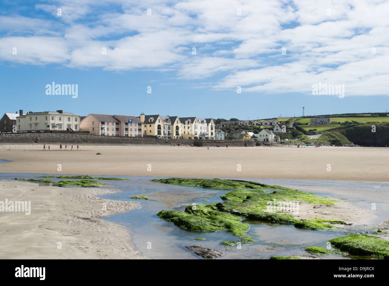 Ampia Oasi Bay, Pembrokeshire Wales Foto Stock