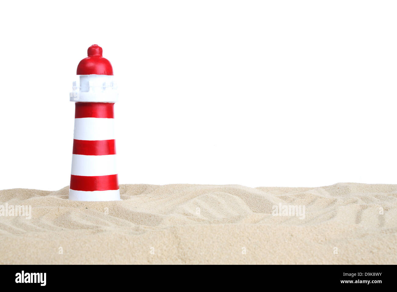 Faro sulla spiaggia Foto Stock