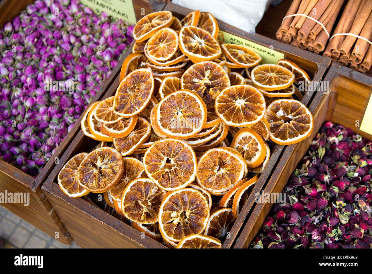 Le spezie in negozio. Foto Stock