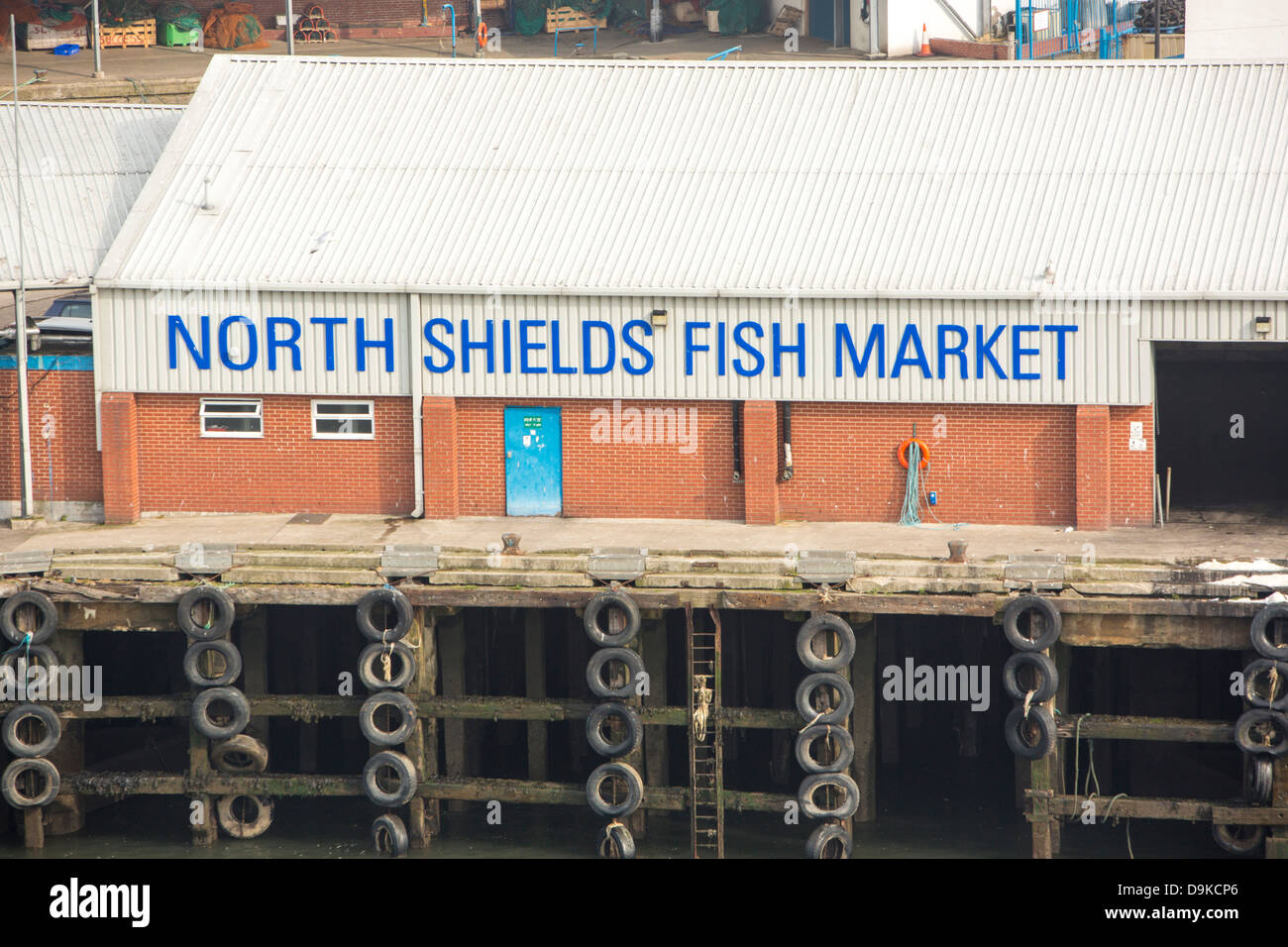 Il mercato del pesce di North Shields nei pressi di Newcastle, Regno Unito. Foto Stock