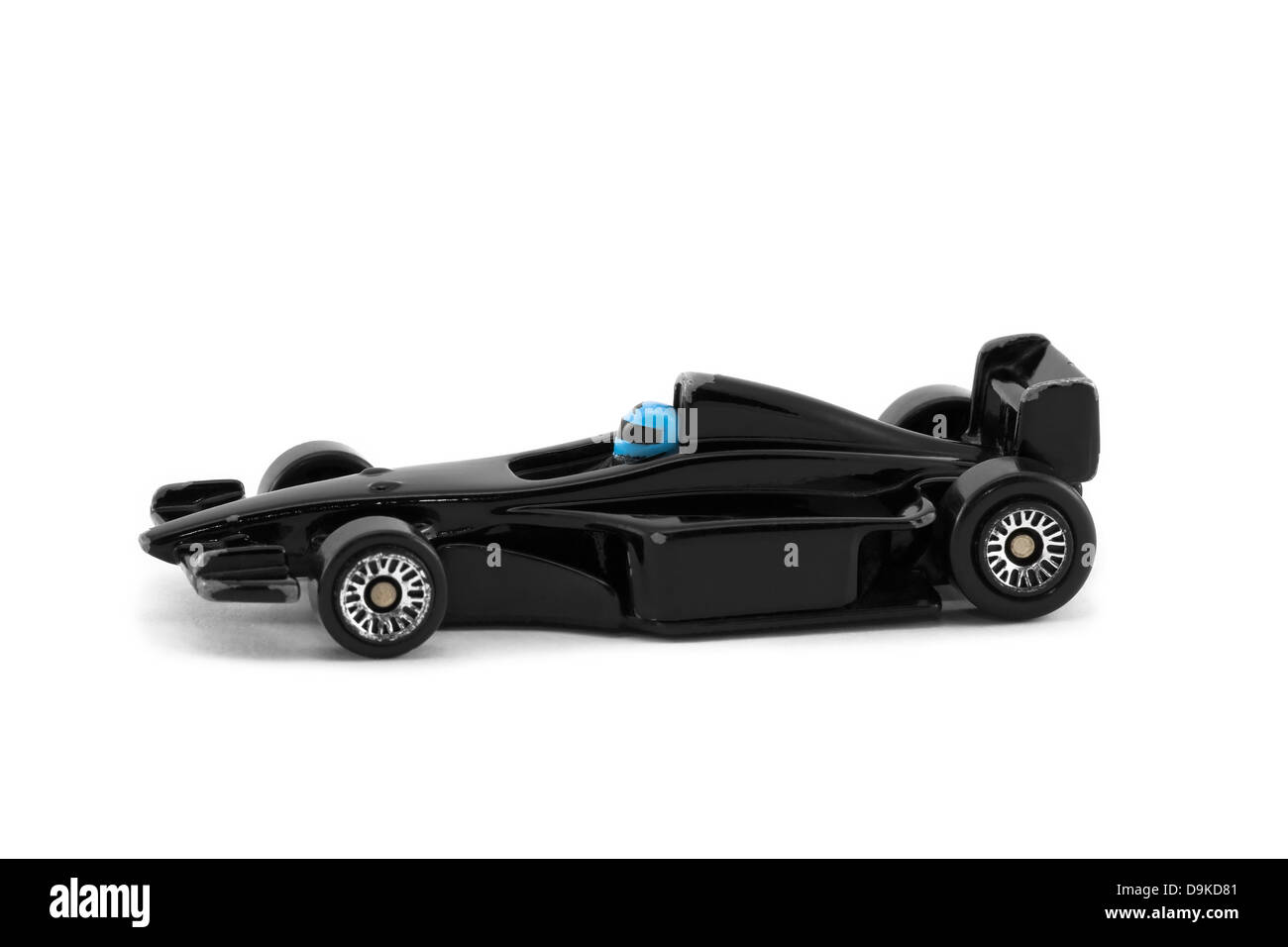 Giocattolo auto di formula uno isolato su bianco Foto Stock
