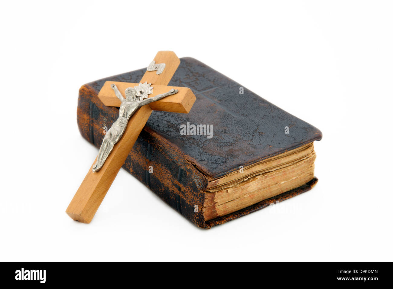 Santo bibile con crocifisso Foto Stock