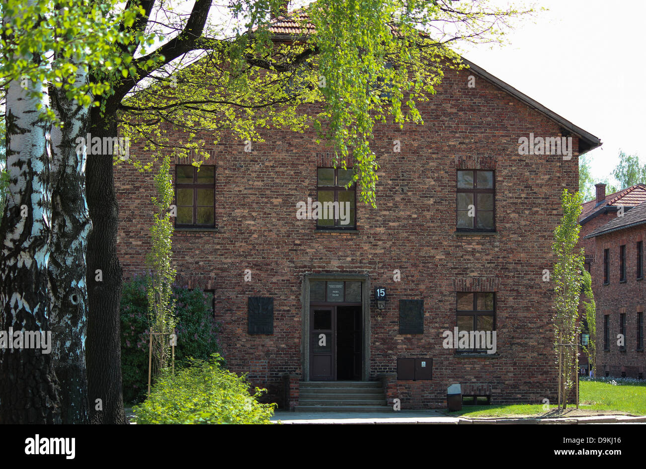 Edificio di Auschwitz-Birkenau Museo di Stato. Foto Stock