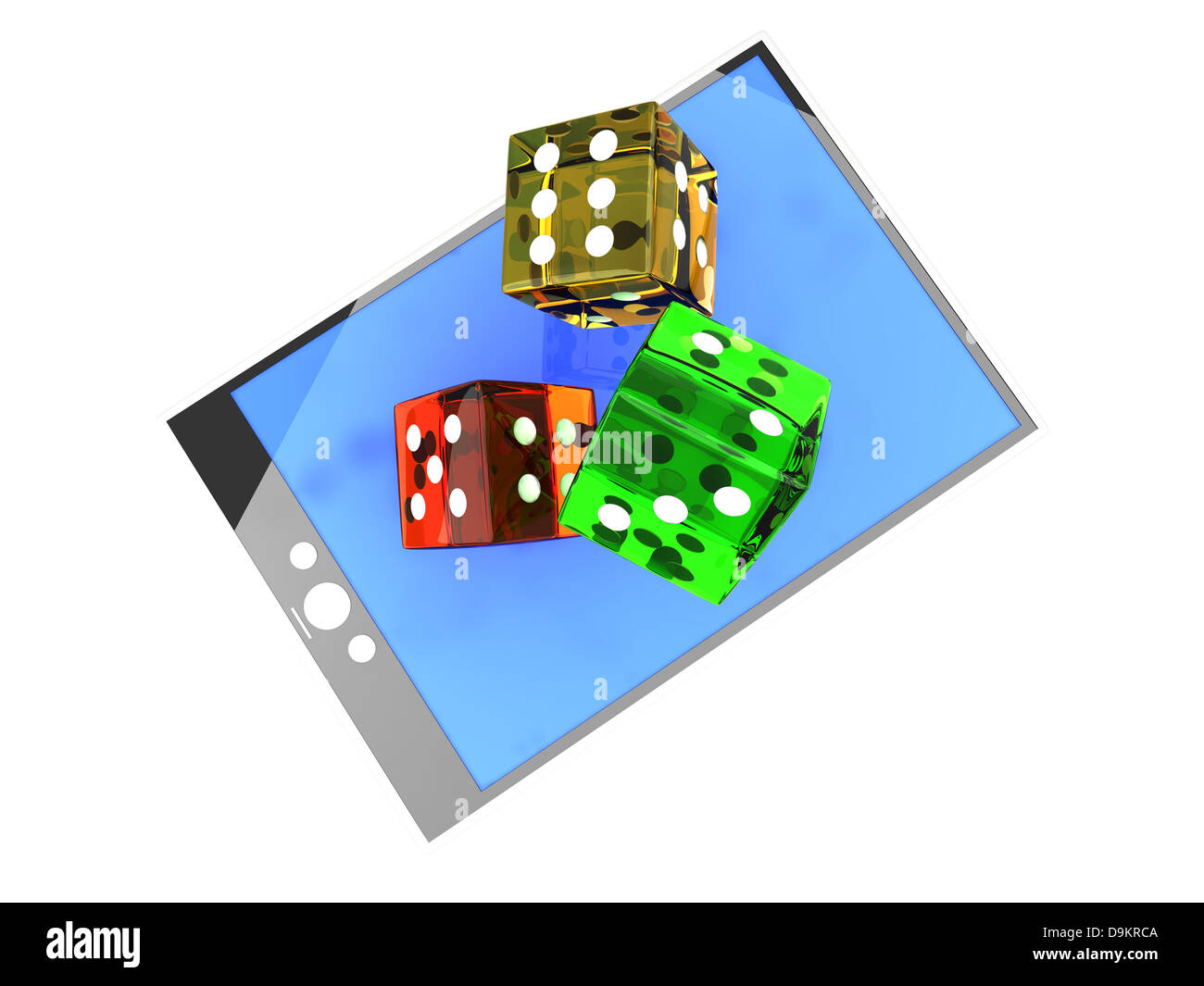 Un Tablet PC / tampone. 3D reso illustrazione. Foto Stock