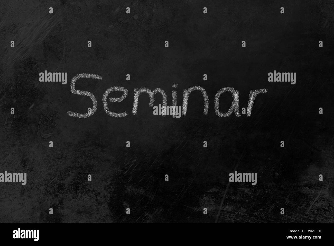 Seminario scritti su una lavagna Foto Stock