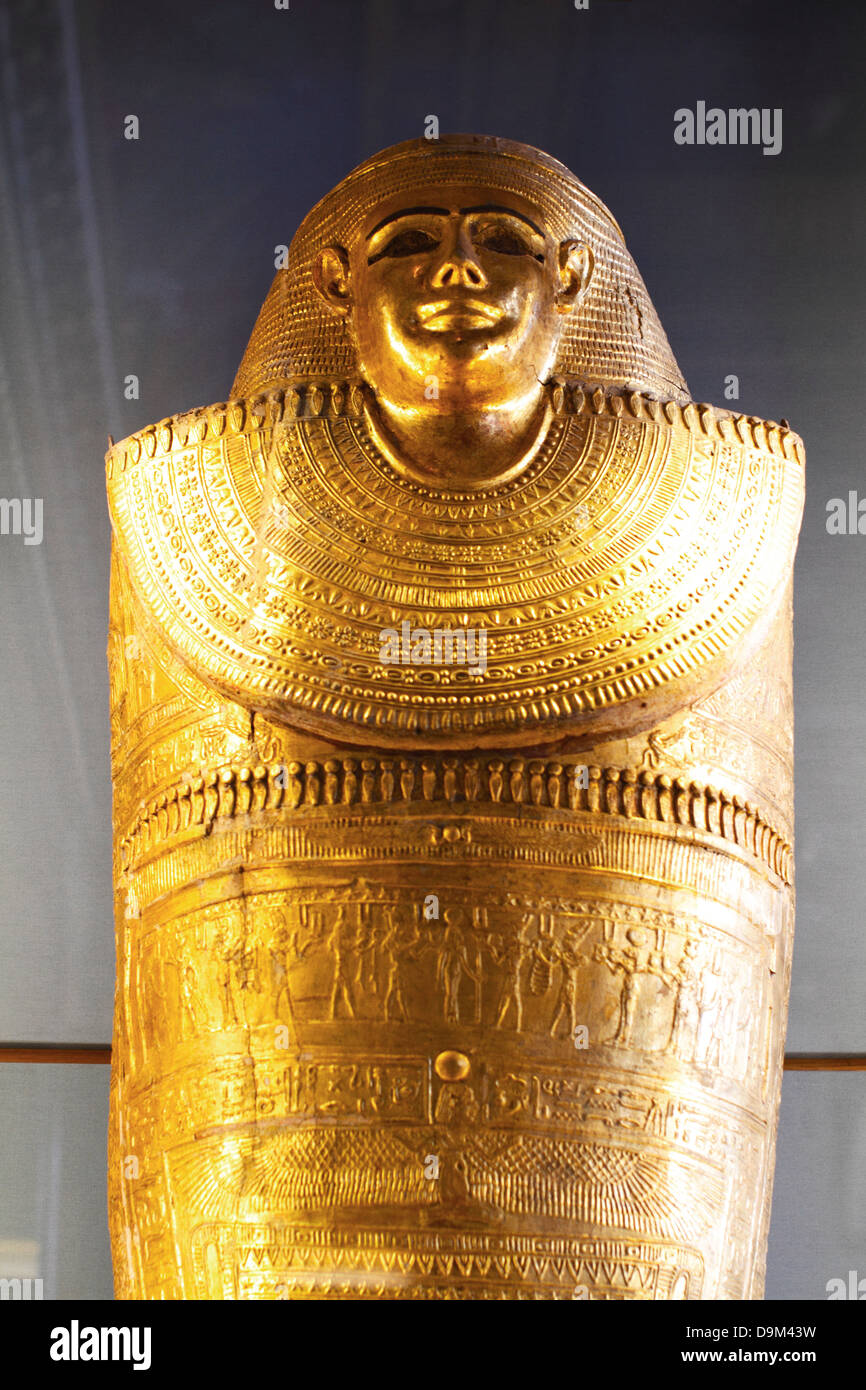 Francia, Parigi, Museo del Louvre, antichità egizie, mummia egiziana, Lady Tacheretpaankh (c.1069-30 BC). Foto Stock