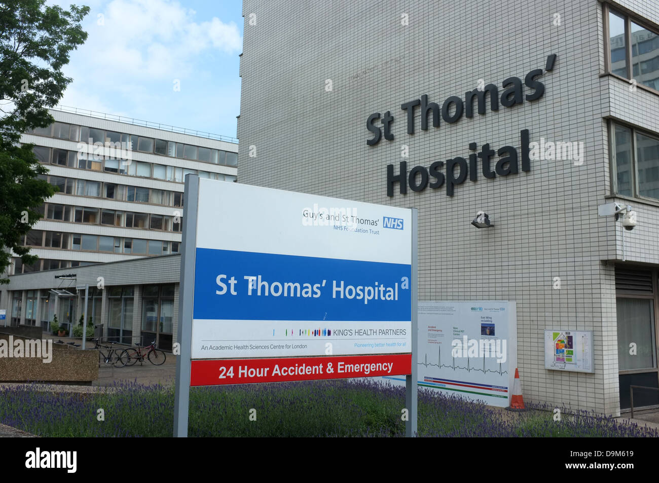 St Thomas hospital central London Regno Unito 2013 Foto Stock