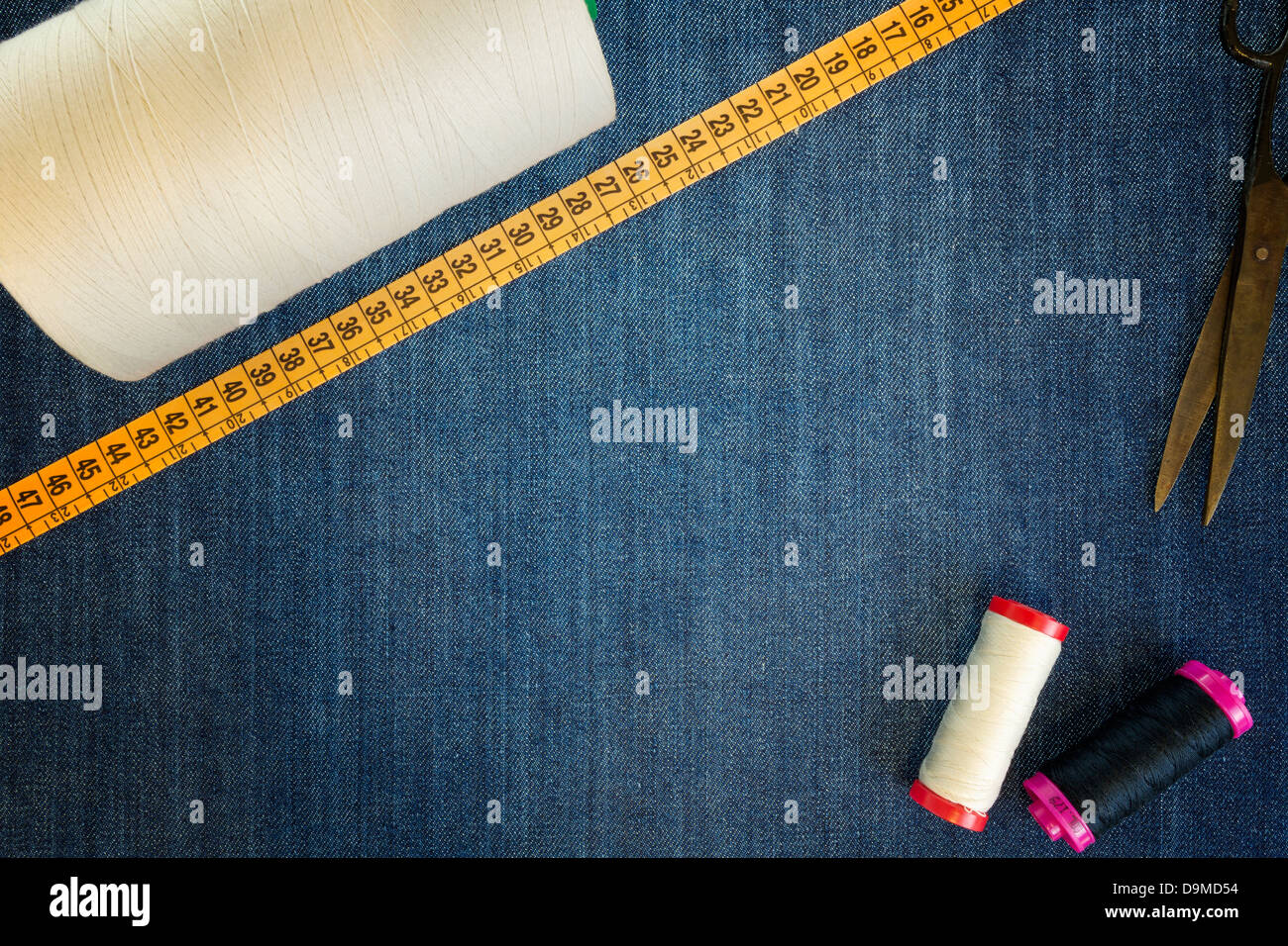 Jeans Denim Tessuto texture di sfondo modello di moda Foto Stock