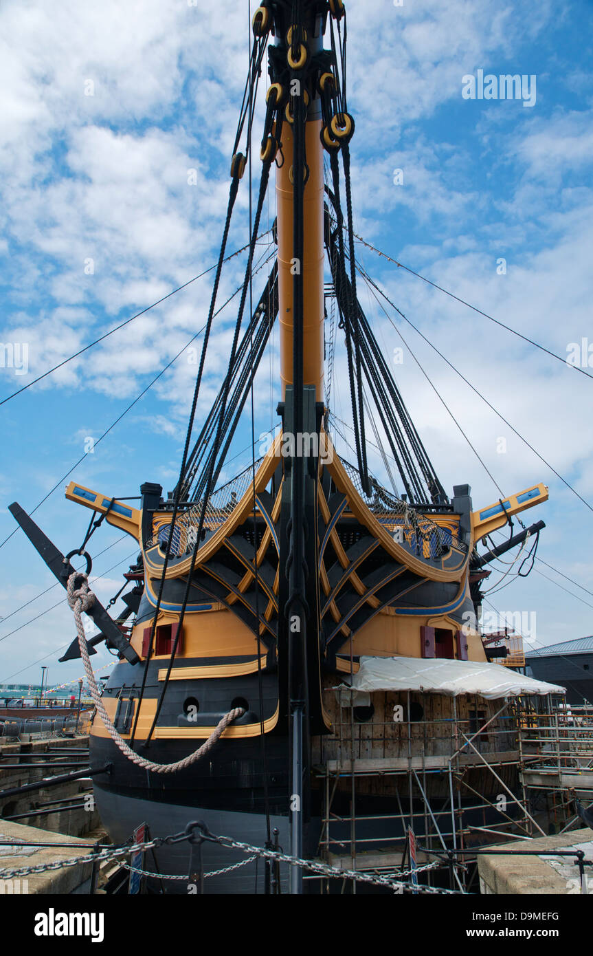 HMS Victory a Portsmouth Historic Dockyard Foto Stock