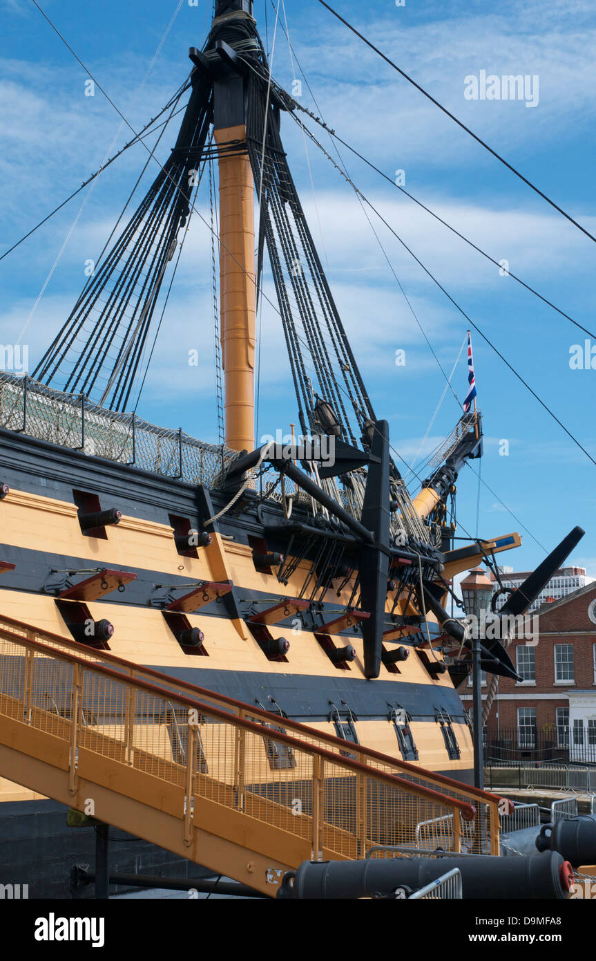 HMS Victory a Portsmouth Historic Dockyard Foto Stock