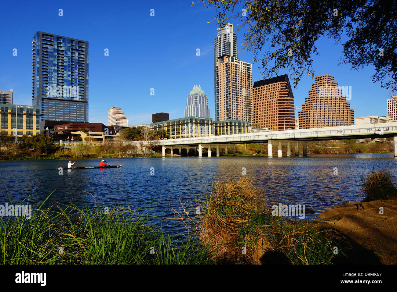 Vista del centro di Austin, TX Foto Stock