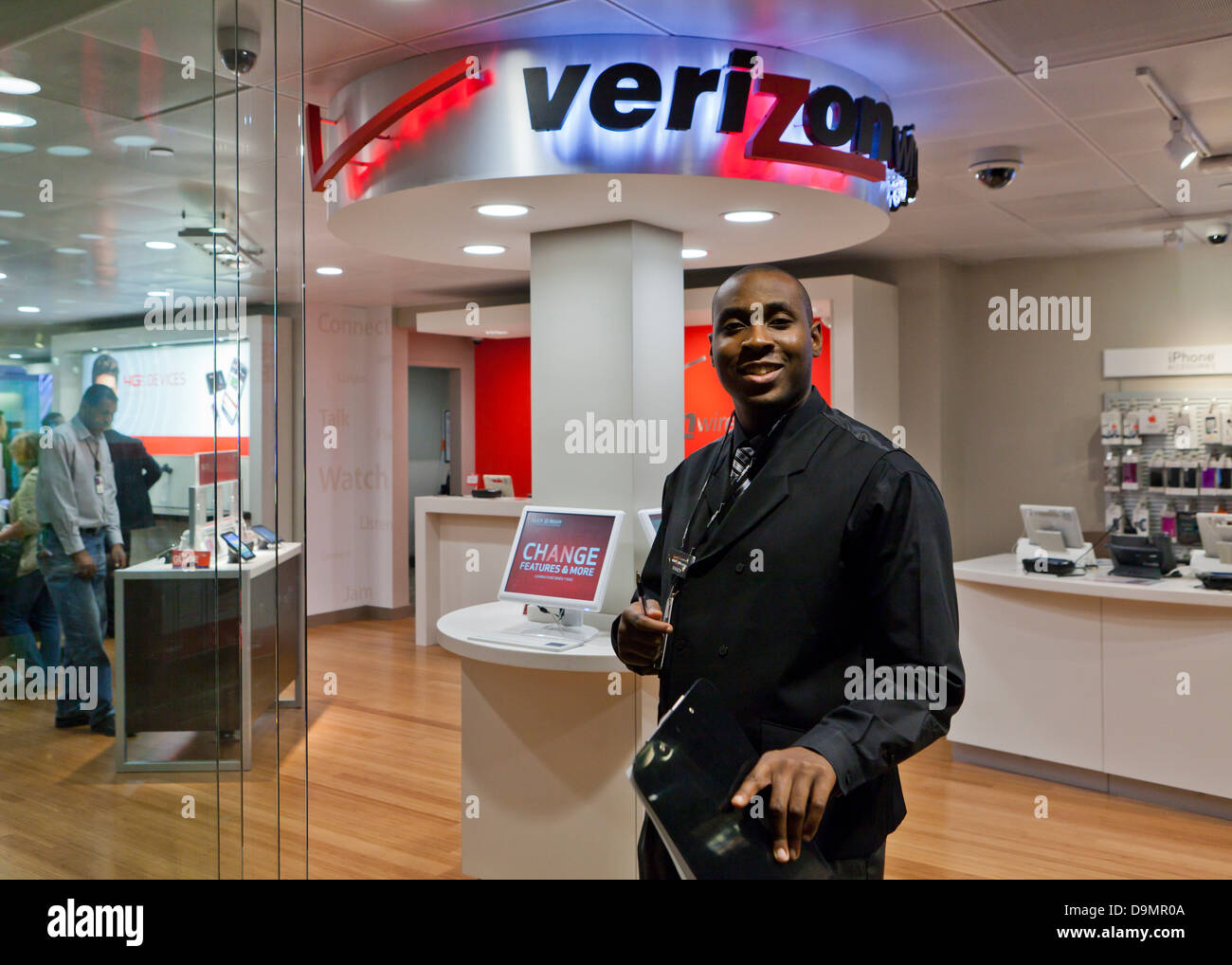 Verizon Wireless rappresentante di vendita Foto Stock