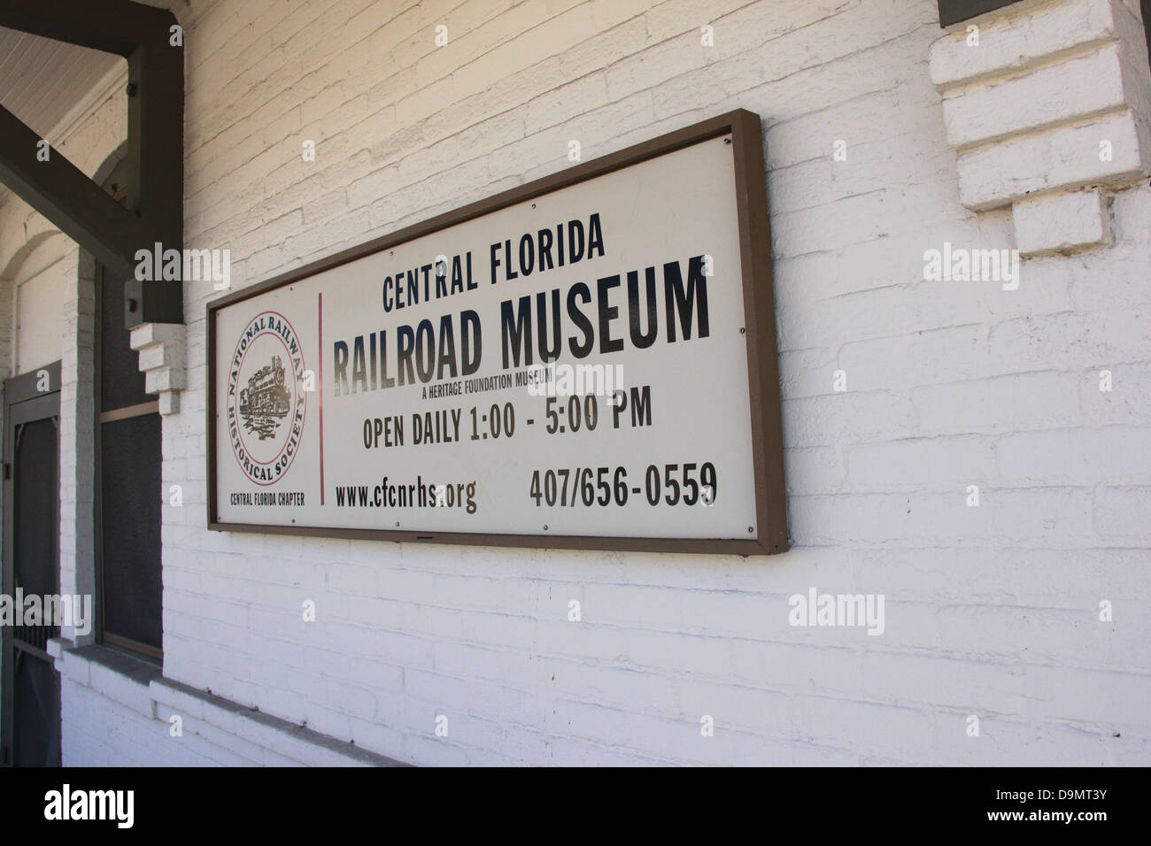 Central Florida Railroad Museum, giardino d'inverno, Orange County, Florida. Foto Stock