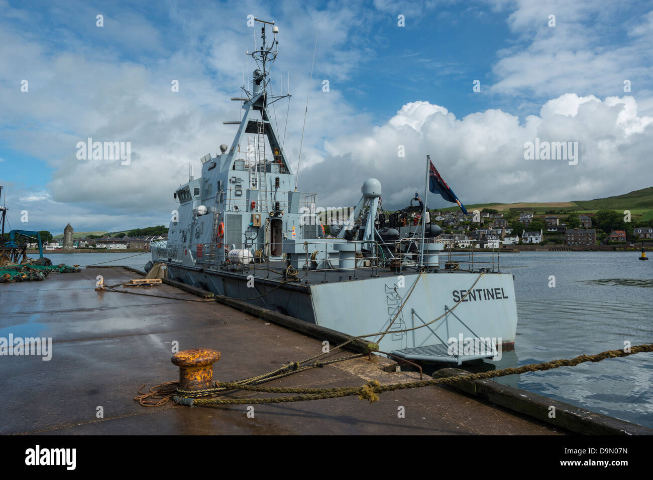 La UK Border Agency taglierina Sentinel ormeggiata nel porto di Campbeltown Foto Stock